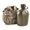 U.S. Military Surplus 1-quart Canteen and Cover, New Canteen, Used ACU Cover