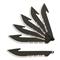 Outdoor Edge 2.5" 50% Serrated Drop-Point Blade Pack, Black Oxide, 6 Pack, Black