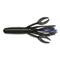 Big Bite Baits 4" Craw Tube Lure, 8 pack, Black Blue / Electric Blue