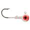 Big Bite Baits Double Eye Round Ball Jigs, 2 Color, Red/White