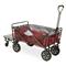 MACSPORTS Outdoor Utility Tailgate Wagon with Cargo Trailer, Red