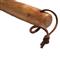 Stay-cool wooden handle with leather hanging loop