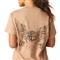 Ariat Women's Rebar CottonStrong American Rose T-Shirt, Warm Taupe