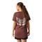 Ariat Women's Rebar CottonStrong American Rose T-Shirt, Burgundy Heather