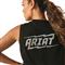 Ariat Women's Rebar Cotton Strong Bolt Logo Tank Top, Black