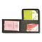 ID cover plus 2 folding pockets hold 6 cards total, Black