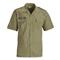 French Police Surplus Short Sleeve Service Shirts, 2 Pack, New, Olive Drab
