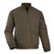 Italian Military Style Fleece Lined Canvas Jacket, Olive Drab
