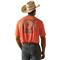 Ariat Men's Charger Shield Short Sleeve Tee, Hot Coral