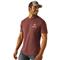 Ariat Men's Quadrant Short Sleeve Tee, Burgundy Heather