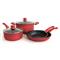 Hell's Kitchen 6pc Nonstick Essential Cookware Set, Red