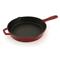 Hell's Kitchen 10.5" Cast Iron Skillet, Red