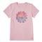 Life is Good Women's Under Watercolor Daisy Crusher Tee, Seashell Pink