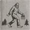 Life Is Good Men's Big Foot Hike Crusher Lite Tee, Heather Gray