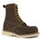 Iron Age Men's Solidifier 8" Wedge Waterproof Comp Toe Work Boots, Brown
