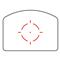 1 MOA red center dot with optional 55 MOA circle