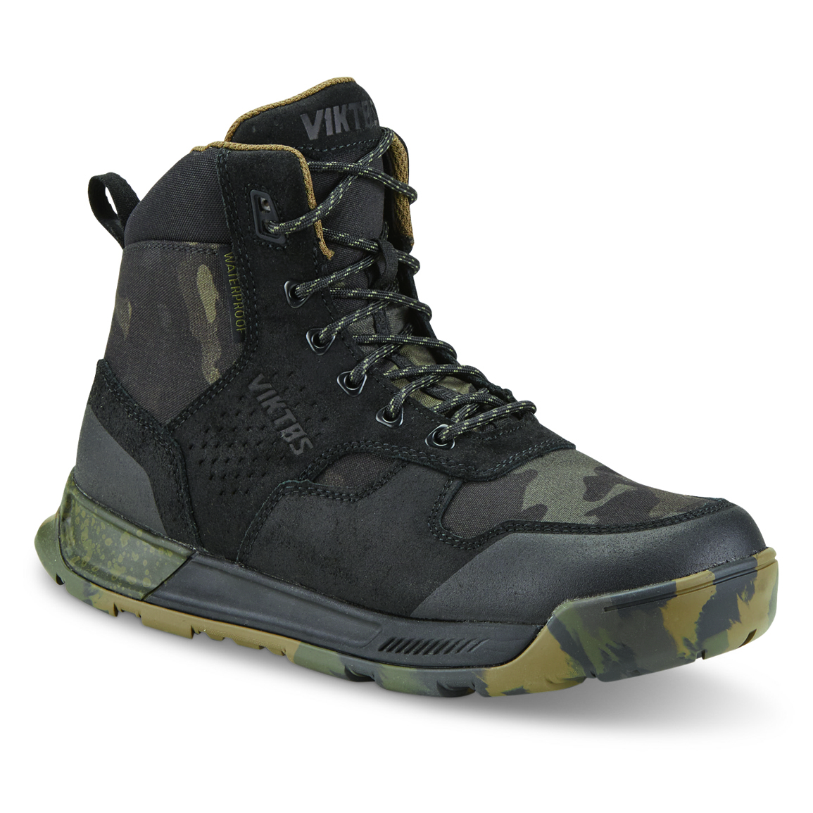 Viktos Men's Wartorn 6" Waterproof MultiCam Tactical Boots, Multicam® Black