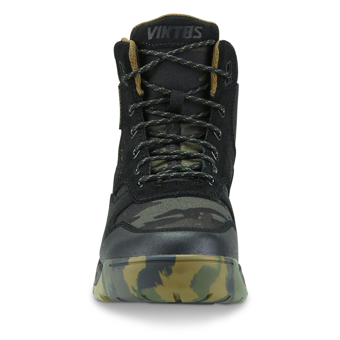 Reinforced leather and nylon upper provides durability without excess weight, Multicam® Black