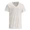 U.S. Military Surplus Combed Cotton V Neck T-Shirts, 4 Pack, New, White