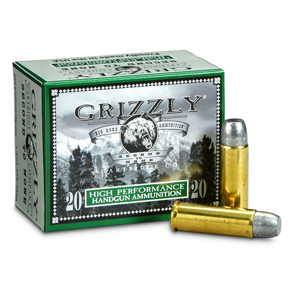 Grizzly Cartridge Co. High Performance Handgun, .454 Casull, WLNGC, 335 Grain, 20 Rounds