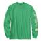 Carhartt Men's Workwear Long-sleeve Graphic Logo Shirt, Malachite