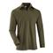 French Military Surplus Quarter Zip Long Sleeve Shirt, New, Olive Drab
