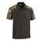 Guide Gear Men's Camo Detail Polo Shirt, Black/realtree Apx