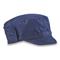 Serbian Military Surplus Blue Waterproof Field Caps, 4 Pack, Used, Navy