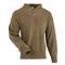 U.S. Military Style 4 Button Mountain Troop Sweater, Olive Drab
