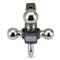 TowSmart Class IV Chrome Tri-Ball Trailer Hitch Ball Mount with Hook
