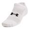 Under Armour Unisex Cotton Training No Show Socks, 6 Pairs, White