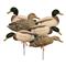 Higdon Magnum Full Body Mallard Duck Decoys, Flocked Heads, 6 Pack
