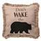 Carstens Don't Wake the Bear Rustic Cabin Throw Pillow, 18" x 18"