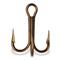 Mustad Treble Hooks, 25 Pack, Bronze