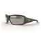 Edge Eyewear Tactical Brazeau Shooting Glasses, Silver Mirror Lenses, Black