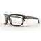 Edge Eyewear Tactical Defiance Clear Vapor Shield Shooting Glasses, Black