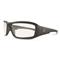 Edge Eyewear Tactical Hamel Clear Vapor Shield Shooting Glasses, Black
