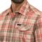 Wrangler ATG Men's Cedar Zip Pocket Plaid Shirt, Coral Plaid