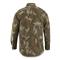 Romanian Military Surplus Woodland Camo Long Sleeve Field Shirt, New, Woodland