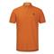 Drake Solid Pique Logo Polo Shirt, Russet Orange Heather