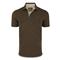 Drake Solid Pique Logo Polo Shirt, Major Brown Heather