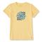 Life Is Good Women's Floral Compass Crusher Lite T-Shirt, Sandy Yellow