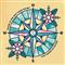 Life Is Good Women's Floral Compass Crusher Lite T-Shirt, Sandy Yellow