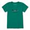 Life Is Good Women's Happy Hour Pines Crusher V-neck T-Shirt, Spruce Green