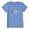 Life Is Good Women's Relaxed V-Neck Crusher Lite T-Shirt, Cornflower Blue