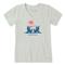 Life Is Good Women's Clean Docktails V-neck Crusher Lite T-Shirt, Fog Gray
