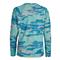 Huk Women's KC Pursuit Printed Long Sleeve Crew Shirt, Bermuda