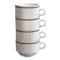 East German Military Surplus Ceramic Coffee Cups, 4 Pack, New