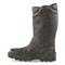 Austrian Military Surplus Kommandant Leather Fire Safety Pull-On Boots, Used, Black