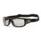 Edge Eyewear Tactical Caraz Clear Vapor Shield with Strap Shooting Glasses, Black